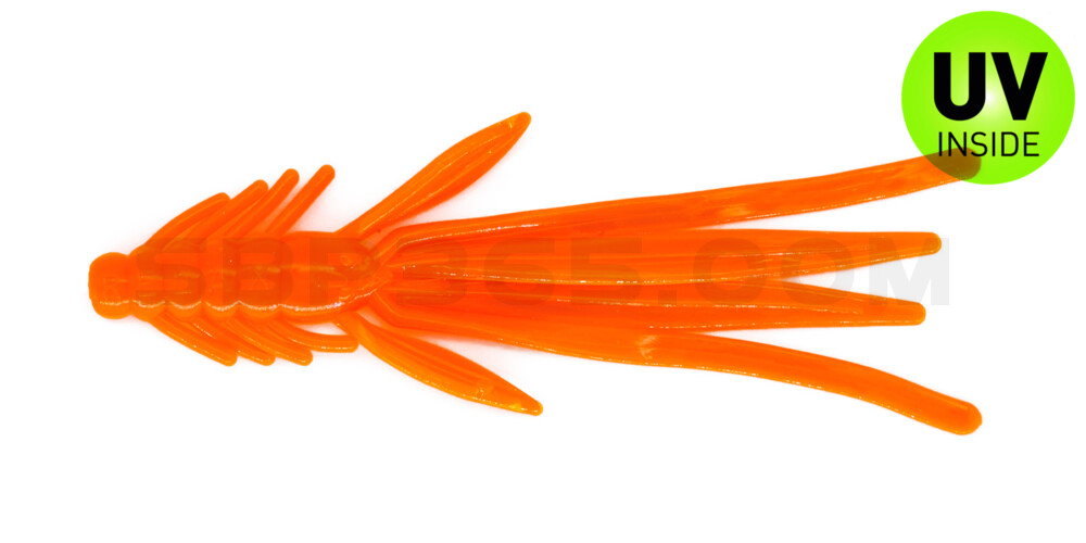 Nymph 5" (ca. 14,0 cm) klar fluoorange glitter