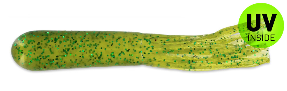 Salt Tube 2.5" (ca. 7 cm) im Zip Bag Light Melon Green Flake