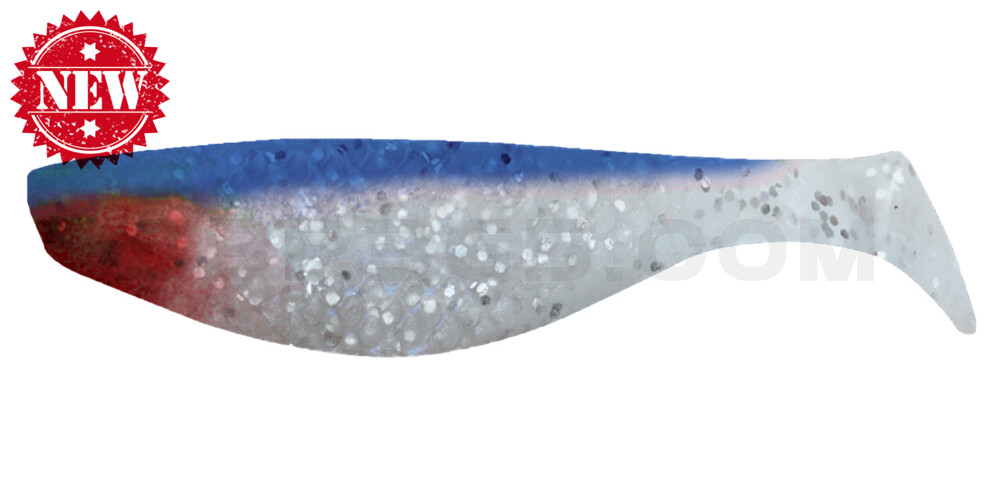 Aqua 3" (ca. 8,0 cm) blauperl-glitter / blau