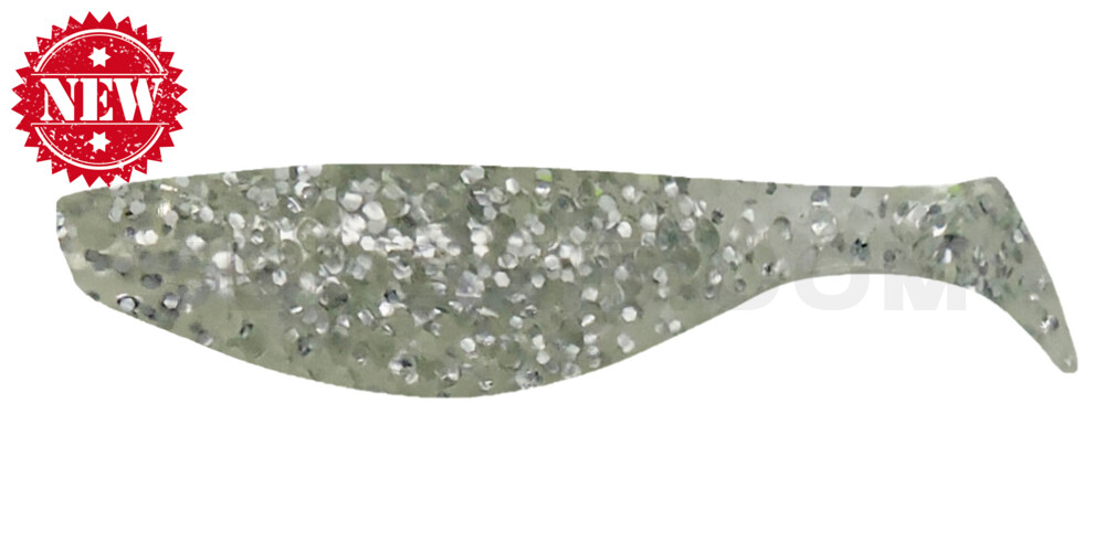 Aqua 3" (ca. 8,0 cm) klar silber-glitter