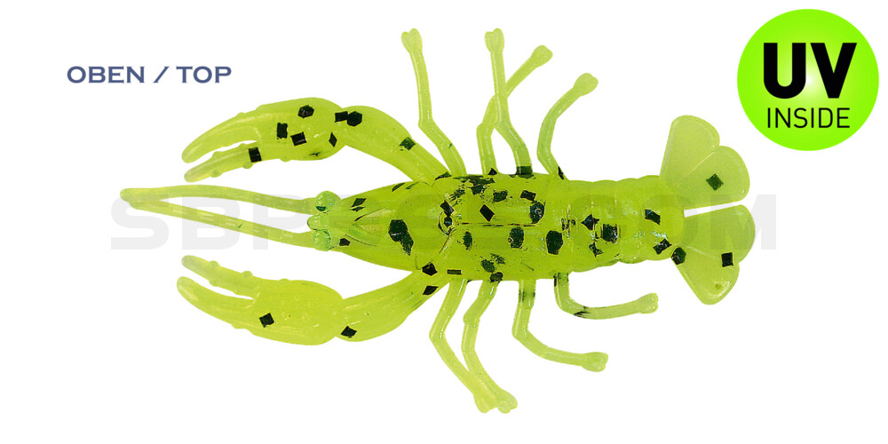 Baby Crawfish 2" (6,5cm) fluogelb-schwarzergl.