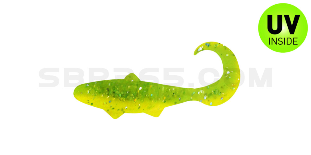 Banjo Twister 1" (ca. 3,5 cm) fluogelb  / fluogrün-Glitter