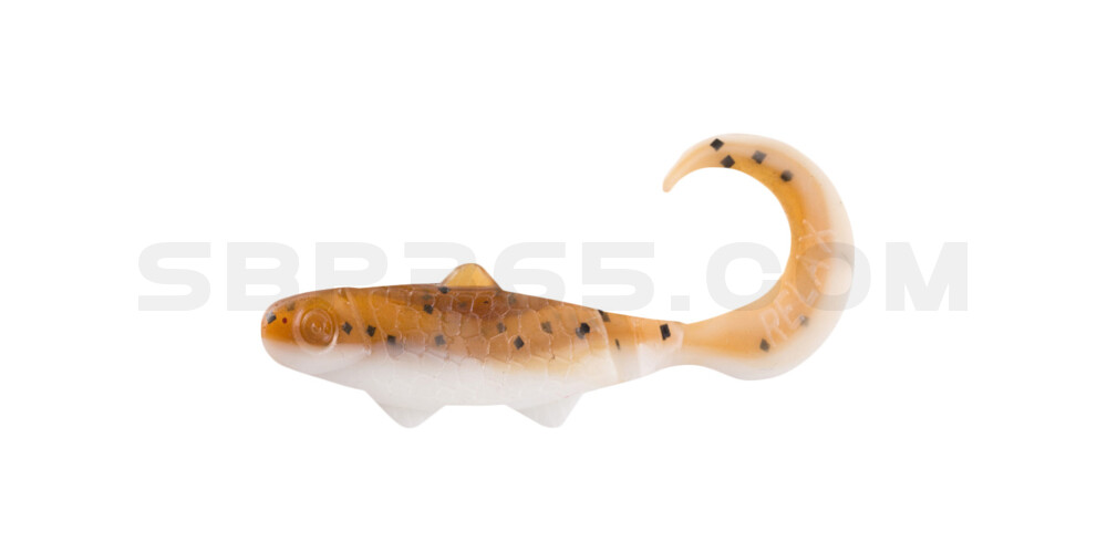 Banjo Twister 1" (ca. 3,5 cm) reinweiss / olivebraun-Glitter