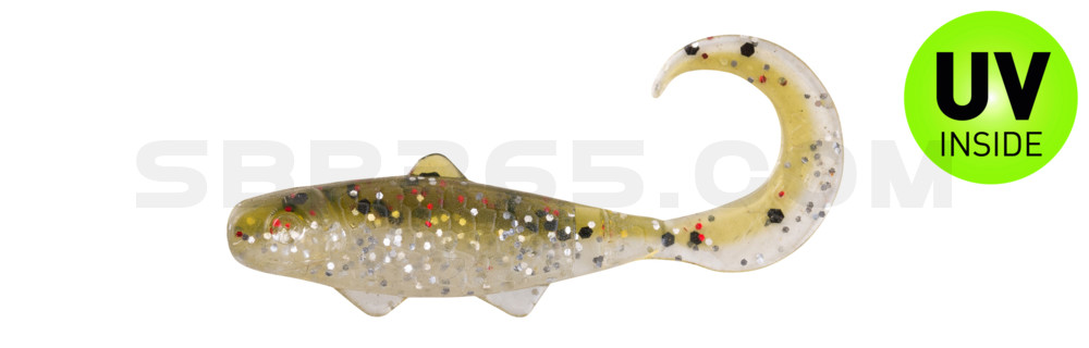 Banjo Twister 1" (ca. 3,5 cm) selbstleuchtend Glitter / Kaulbarsch