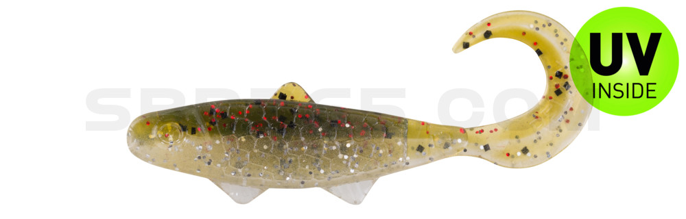 Banjo Twister 2" (ca. 5,0 cm) selbstleuchtend Glitter / Kaulbarsch
