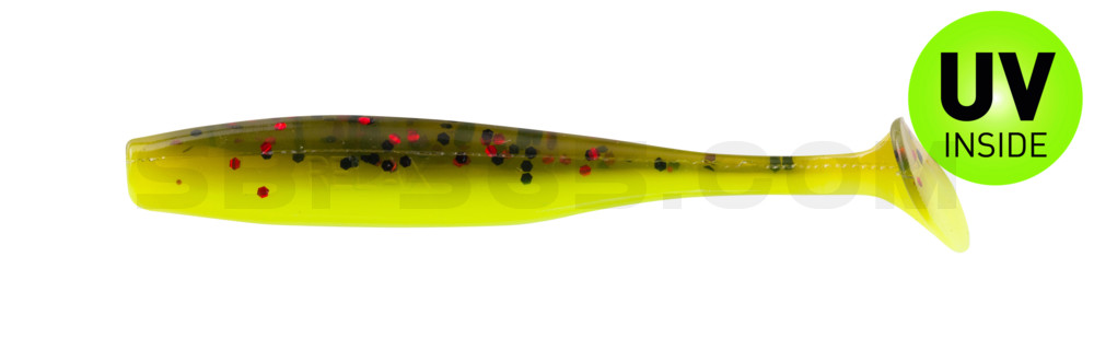 Bass Shad 2,5" (ca. 7 cm) fluogelb / Kaulbarsch