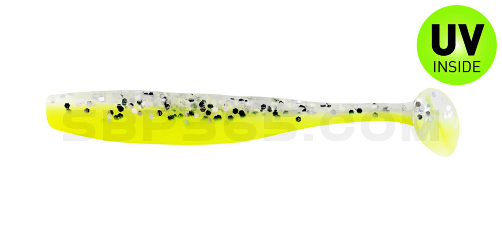 Bass Shad 2,5" (ca. 7 cm) fluogelb / klar silber glitter