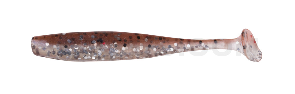 Bass Shad 2,5" (ca. 7 cm) klar silber Glitter / braun-Glitter