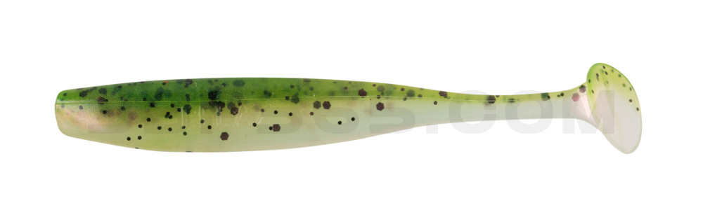 Bass Shad 2,5" (ca. 7 cm) perl / dunkelgrün Glitter (Rainbow)