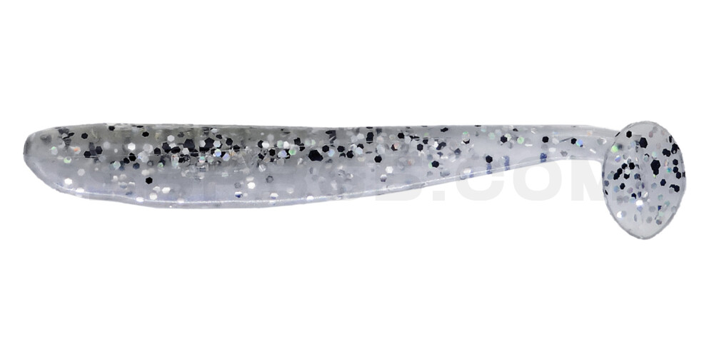 Bass Shad 3“ (ca. 9 cm) blauperl / klar salt´n pepper Glitter