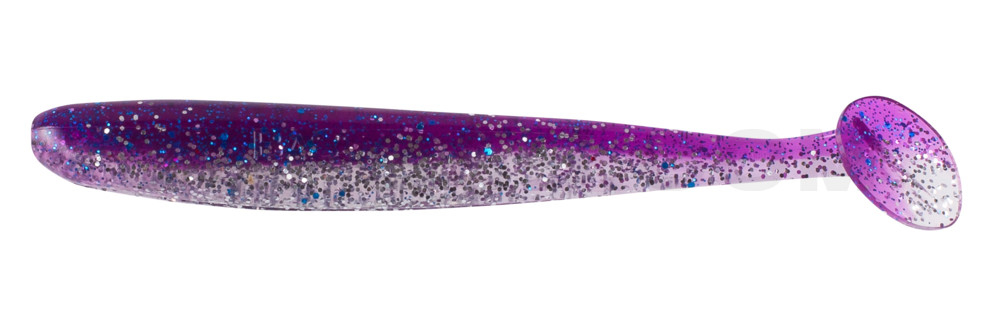 Bass Shad 3“ (ca. 9 cm) klar silber Glitter / violett-electric blue Glitter