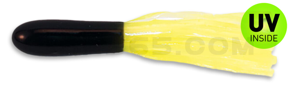 Crappie Tube 1.75" (ca. 4,5 cm) im Zip Bag Black/Chartreuse