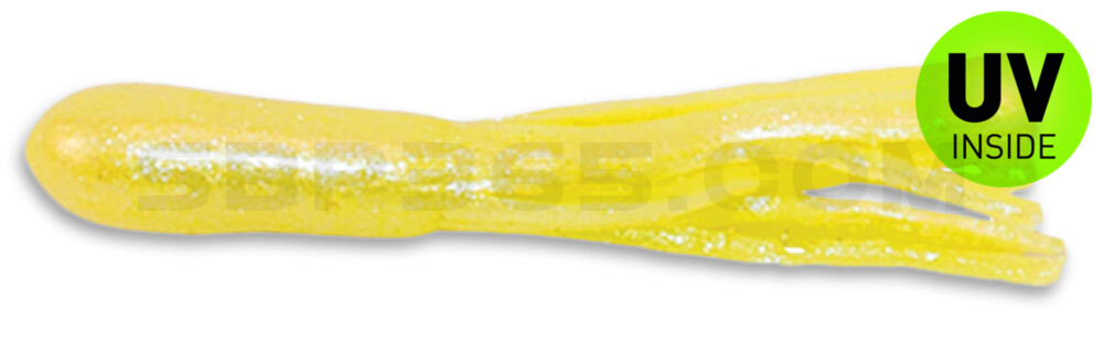 Crappie Tube 1.75" (ca. 4,5 cm) im Zip Bag Chartreuse Sparkle