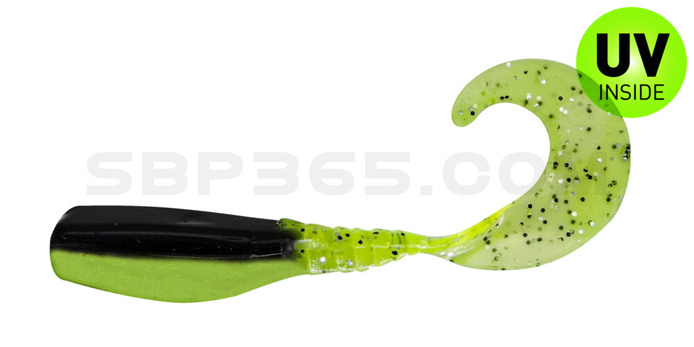 Curly Tail Crappie Minnow 2"  (ca. 5 cm) im Zip Bag Chartreuse Shad