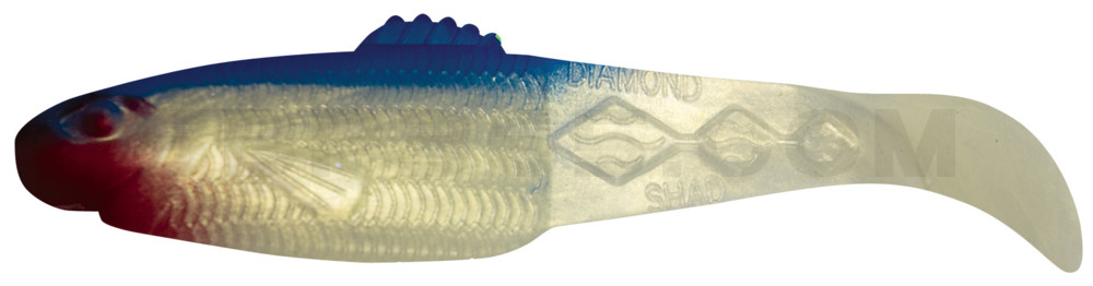 Diamond-Shad 2,5" (ca. 7,0 cm) goldperl / blau