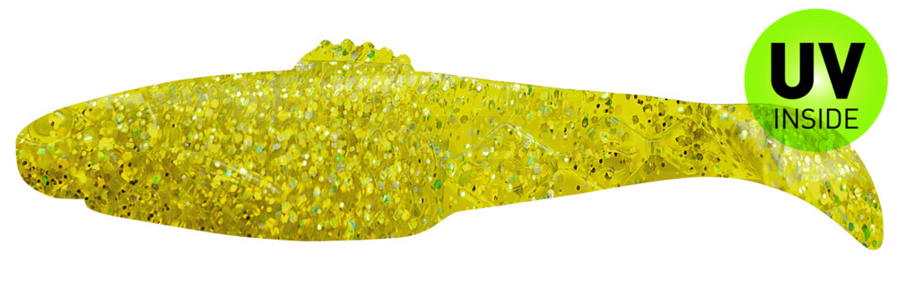 Diamond-Shad 2,5" (ca. 7,0 cm) grün(chartreuse)-Glitter