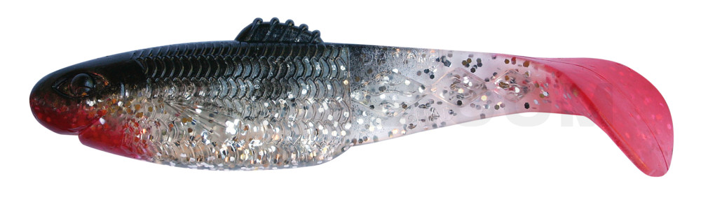 Diamond-Shad 2,5" (ca. 7,0 cm) klar silber-Glitter / schwarz