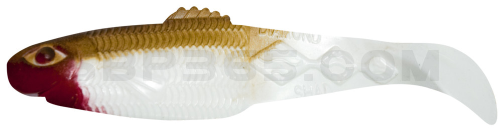 Diamond Shad 3,5" (ca. 10,0 cm) reinweiss / braun