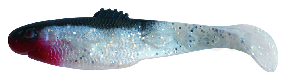 Diamond Shad 5" (ca. 13,5 cm) blauperl-Glitter / schwarz