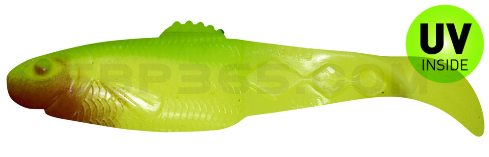 Diamond Shad 5" (ca. 13,5 cm) fluogelb / grün