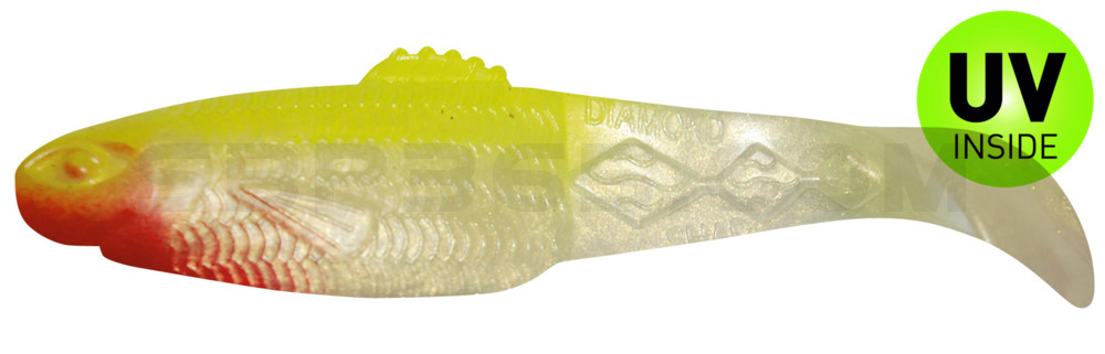 Diamond Shad 5" (ca. 13,5 cm) goldperl / fluogelb