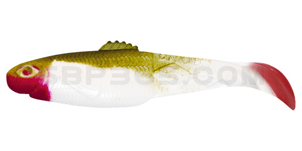 Diamond Shad 5" (ca. 13,5 cm) reinweiss / boddengrün