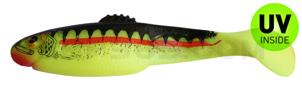 Diamond Shad NATURE 3,5" (ca. 10,0 cm) fluogelb / Zander