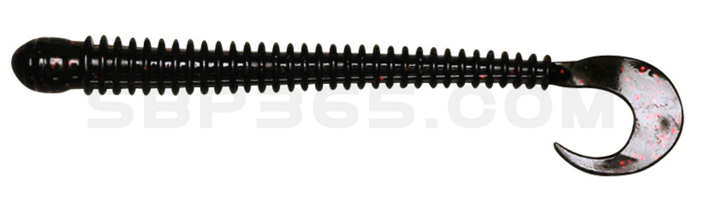Drop Shot Ringer Worm 4" (ca. 10,5 cm) Black Neon