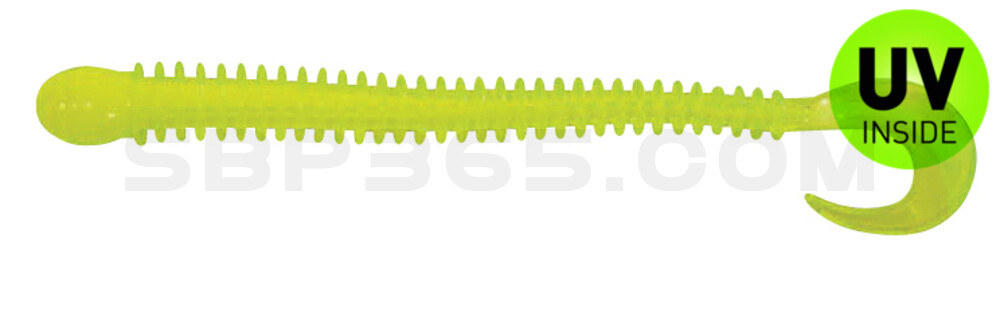 Drop Shot Ringer Worm 4" (ca. 10,5 cm) Chartreuse White Core