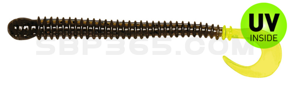 Drop Shot Ringer Worm 4" (ca. 10,5 cm) Green Pumkin/Chartreuse Tail