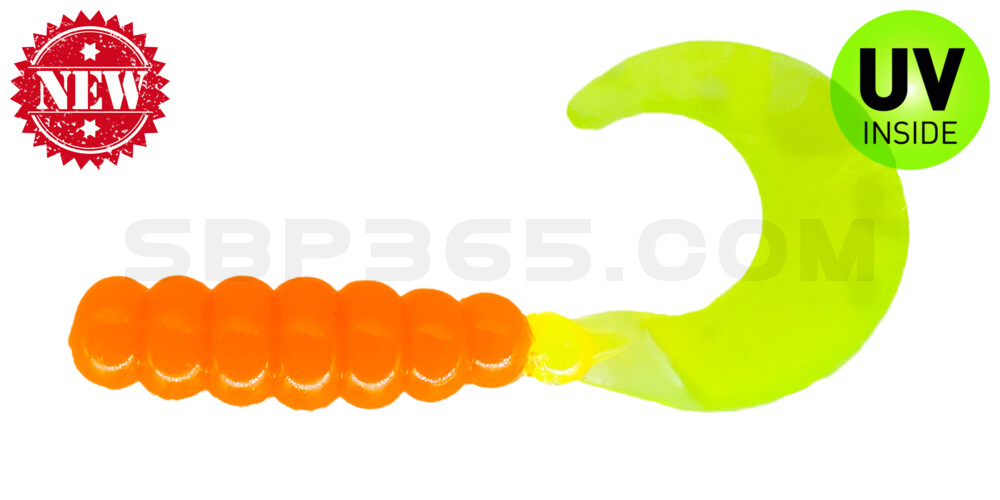 Fat Grub 2" (ca. 5 cm) Orange/Chartreuse