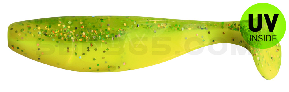 Jankes 4" (ca. 11,0 cm) fluogelb  / fluogrün-Glitter