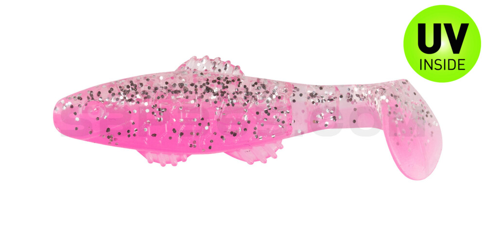 Killer Shad 2" (ca. 5,0 cm) bubblegum / klar silber Glitter