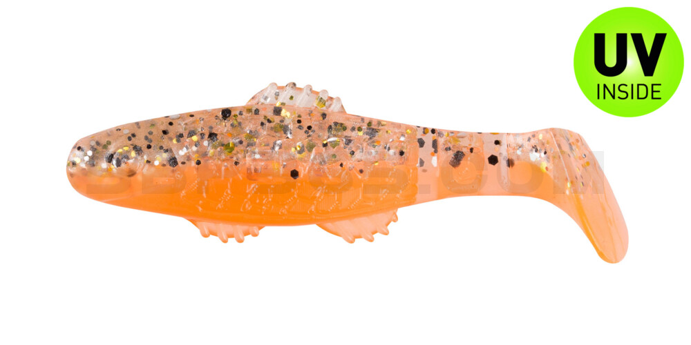 Killer Shad 2" (ca. 5,0 cm) orange / klar gold,schwarz Glitter