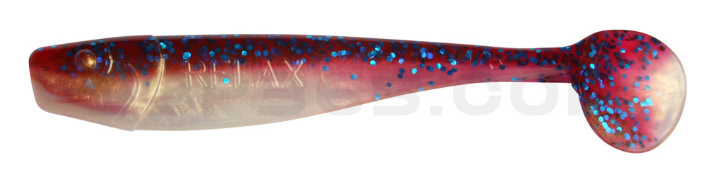 King-Shad 3" (ca. 8,0 cm) goldperl / cherry-blau Glitter