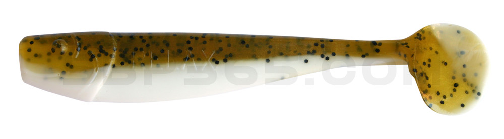 King-Shad 3" (ca. 8,0 cm) reinweiss / olivebraun-Glitter