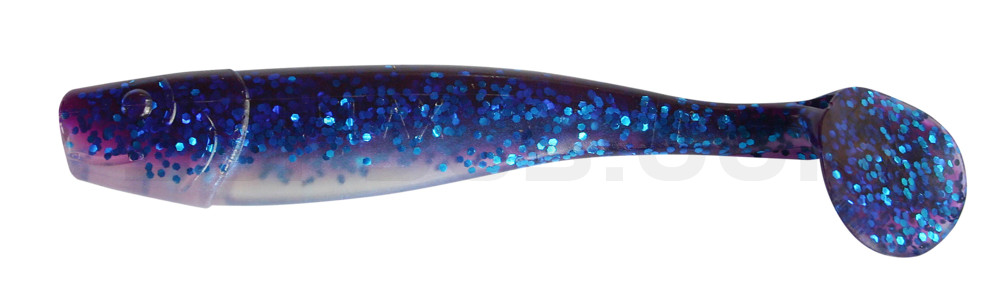 King-Shad 4" (ca. 11,0 cm) blauperl / violett-electric blue Glitter