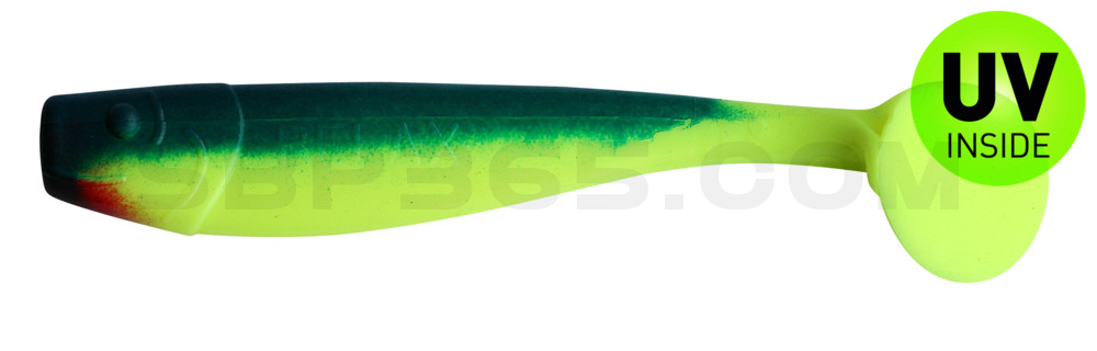 King-Shad 4" (ca. 11,0 cm) fluogelb / blau