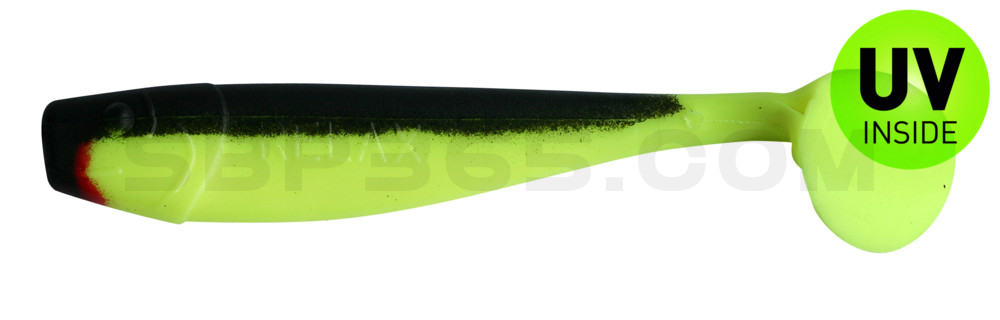 King-Shad 4" (ca. 11,0 cm) fluogelb / schwarz