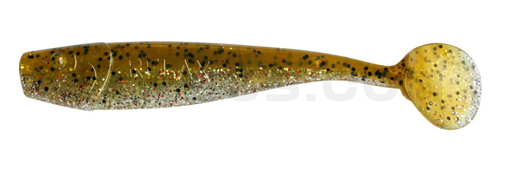 King-Shad 4" (ca. 11,0 cm) klar silber Glitter / olivebraun-Glitter