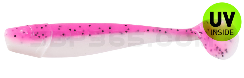 King-Shad 4" (ca. 11,0 cm) reinweiss / hot pink Glitter