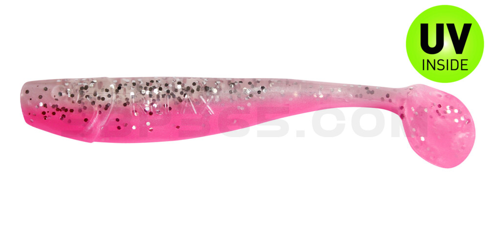King-Shad 5" (ca. 14,0cm) bubblegum / klar silber Glitter