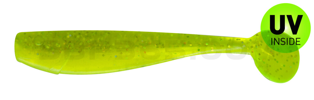 King-Shad 5" (ca. 14,0cm) fluogelb  / fluogrün-Glitter