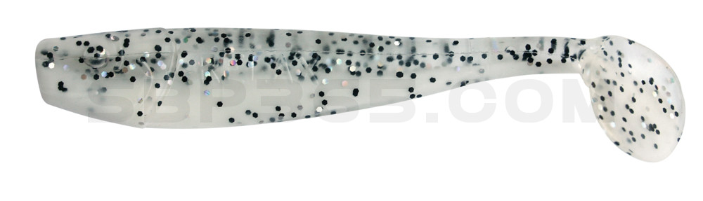 King-Shad 5" (ca. 14,0cm) reinweiss / klar salt´n pepper Glitter