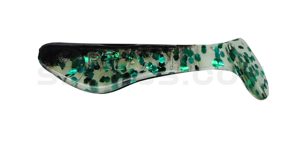 Kopyto-Classic 1" (ca. 3,5 cm) klar grün-Jumboglitter  / schwarz