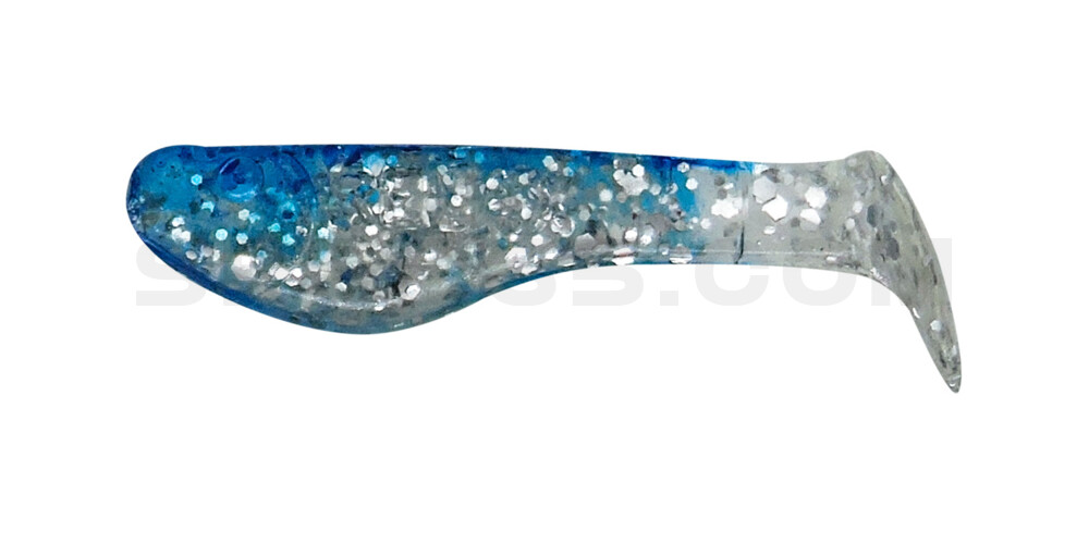 Kopyto-Classic 1" (ca. 3,5 cm) klar silber-Glitter / blau