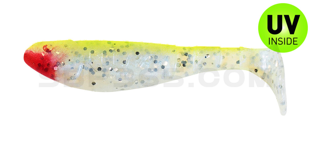 Kopyto-Classic 2,5" (ca.7,0 cm) blauperl-Glitter / fluogelb