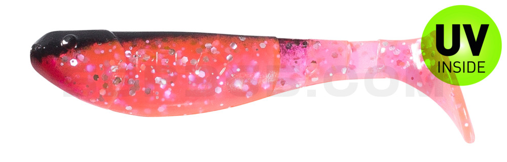 Kopyto-Classic 2,5" (ca.7,0 cm) hot pink-Glitter / schwarz