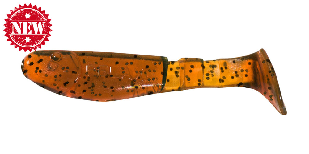 Kopyto-Classic 2,5" (ca.7,0 cm) klar bernstein schwarzer Glitter