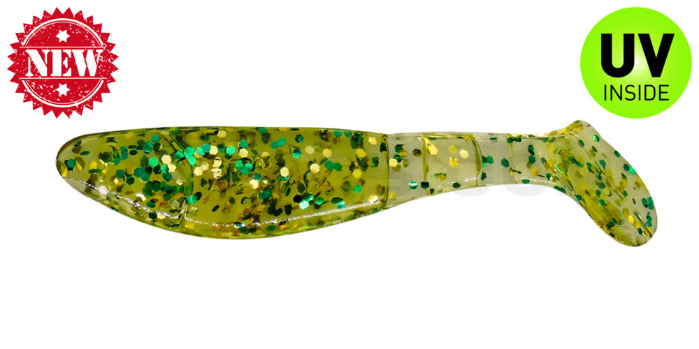 Kopyto-Classic 2,5" (ca.7,0 cm) klar-gold, grün Glitter